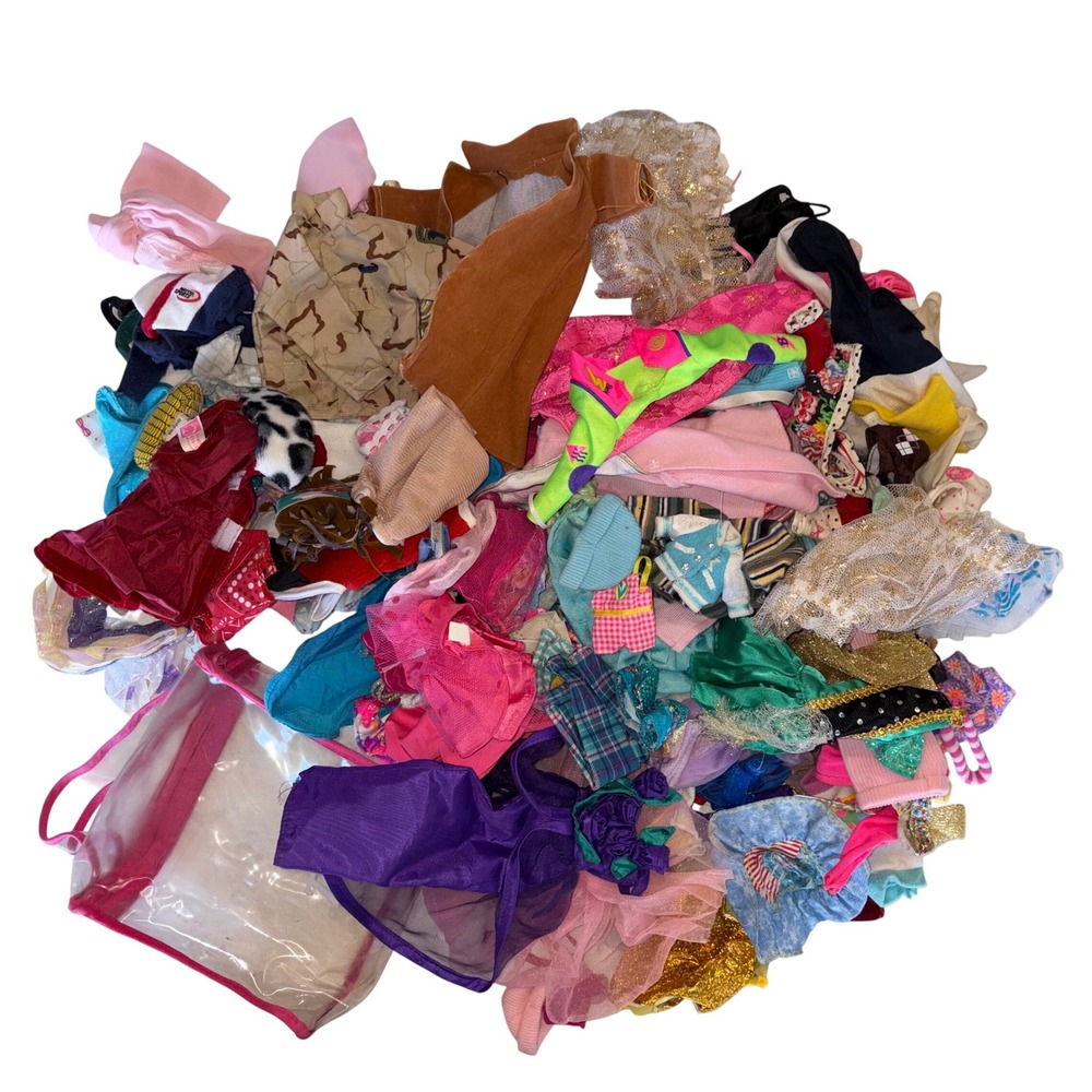 Vintage Barbie Doll Clothes Lot Mixed Accessories Dresses Outfits Teresa Bag